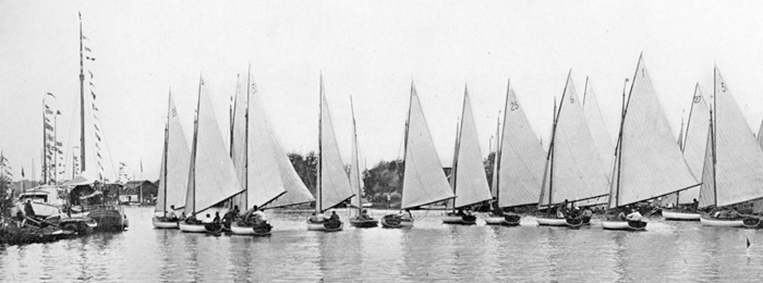 Mixed One Designs at Horning in the 1930's